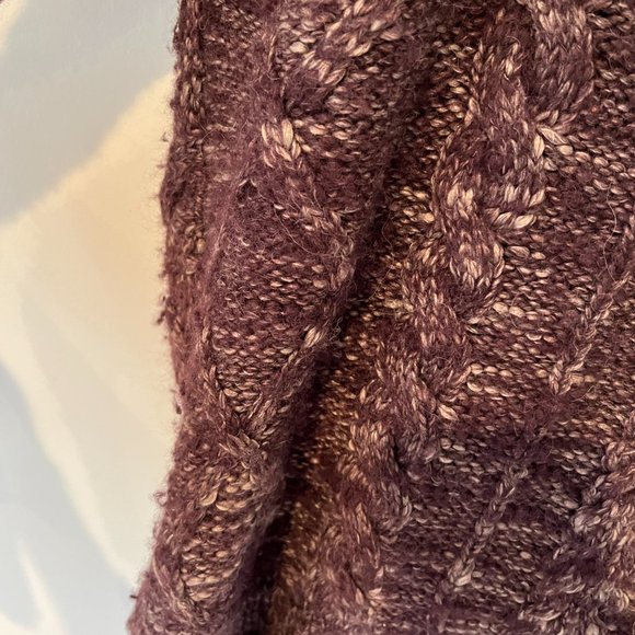 Rebecca Minkoff deep cowl sweater wool alpaca purple Sweater Size Medium - Picture 5 of 6